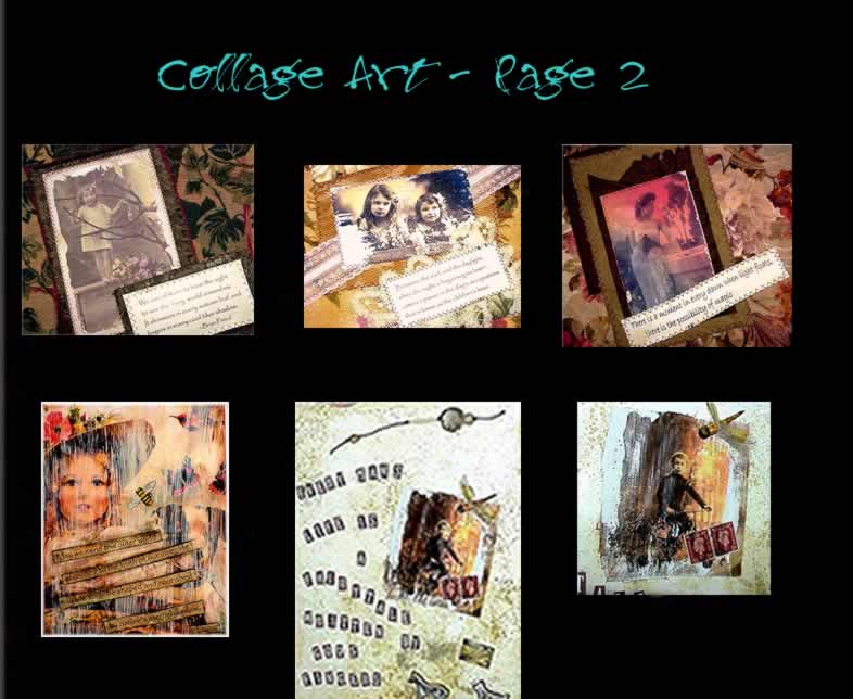 Collage artwork page 2 by Pigeon in Our Parlour — paper and ephemera arranged into a new narrative