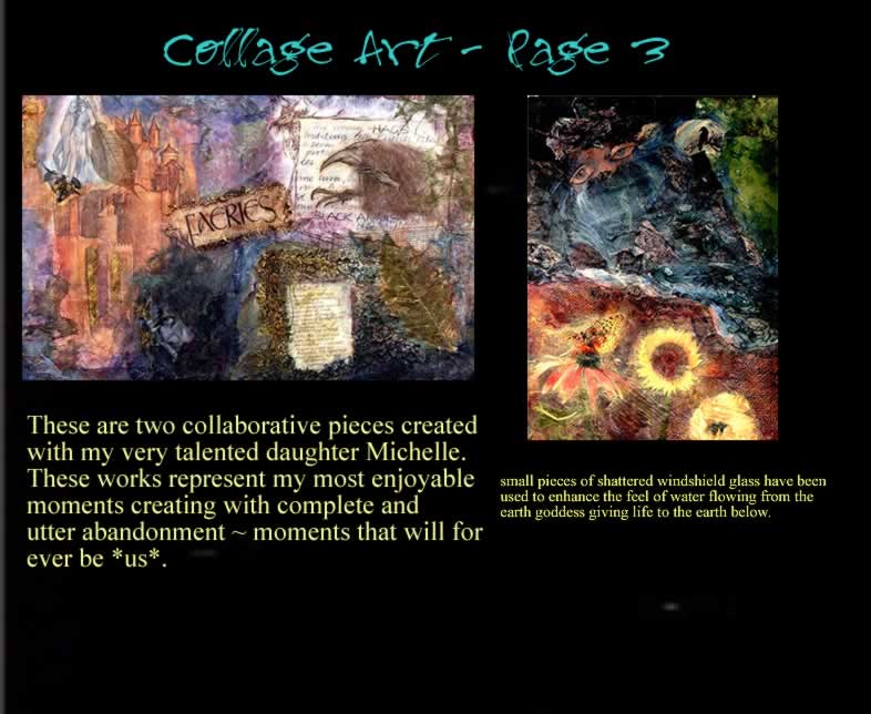 Collage artwork page 3 by Pigeon in Our Parlour — paper and ephemera arranged into a new narrative