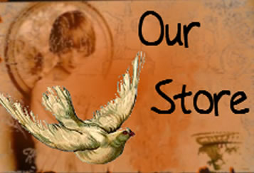 Store artwork from Pigeon in Our Parlour featuring altered book supplies and custom work